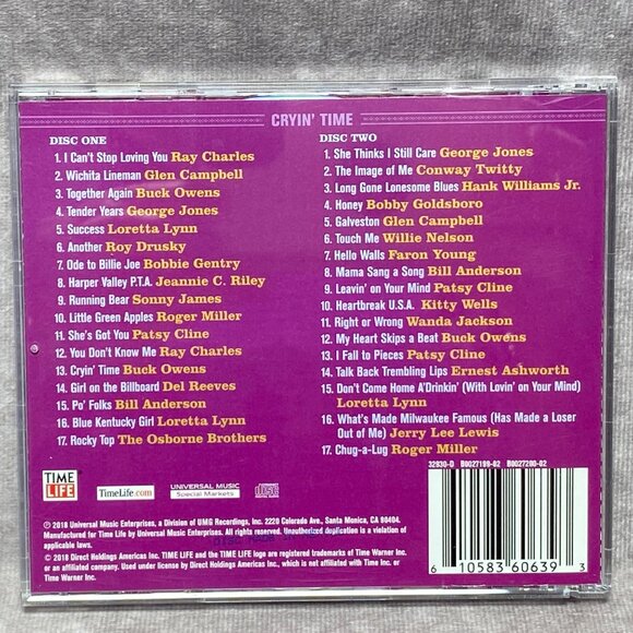 Time Life 60s Country 34 Original Hits 2-CD Set 2018 - Picture 2 of 7